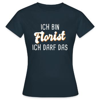 Florist - Frauen T-Shirt - Navy - Vorne - AI Model Female 172 dark (172cm)
