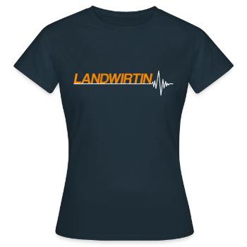 Landwirtin - Frauen T-Shirt - Navy - Vorne - AI Model Female 172 dark (172cm)