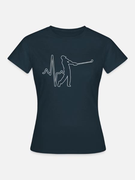 Golf Herzschlag - Frauen T-Shirt - Navy
