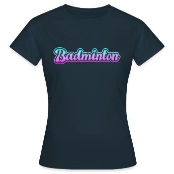 badminton - Frauen T-Shirt - Navy - Vorne - AI Model Female 172 dark (172cm)