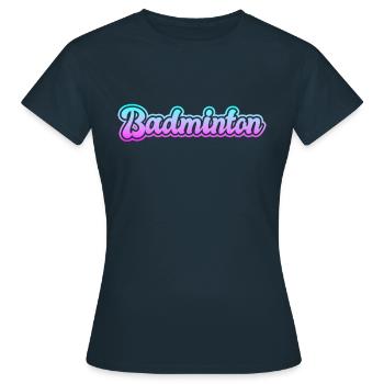 badminton - Frauen T-Shirt - Navy - Vorne - AI Model Female 172 dark (172cm)