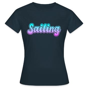 lettrage voile voile - T-shirt Femme - marine - Devant - AI Model Female 172 dark (172cm)