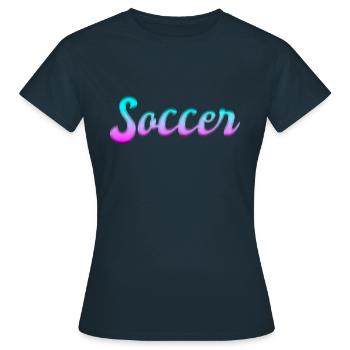 Soccer soccer - T-shirt Femme - marine - Devant - AI Model Female 172 dark (172cm)