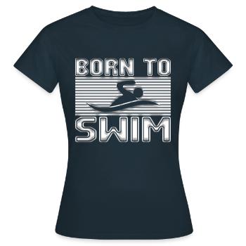 Nager - T-shirt Femme - marine - Devant - AI Model Female 172 dark (172cm)