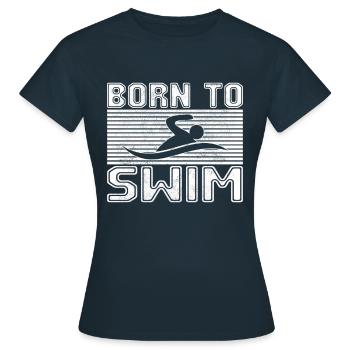 Nager - T-shirt Femme - marine - Devant - AI Model Female 172 dark (172cm)