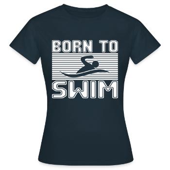 Nager - T-shirt Femme - marine - Devant - AI Model Female 172 dark (172cm)