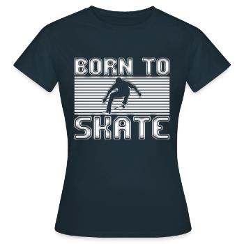 patinage - T-shirt Femme - marine - Devant - AI Model Female 172 dark (172cm)