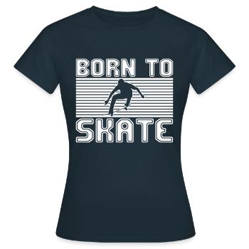 patinage - T-shirt Femme - marine - Devant - AI Model Female 172 dark (172cm)