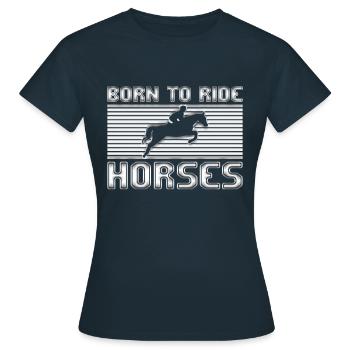 Horse riding - Women's T-Shirt - navy - Front - AI Model Female 172 dark (172cm)