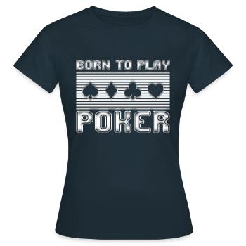 Poker - T-shirt Femme - marine - Devant - AI Model Female 172 dark (172cm)