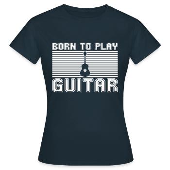 Jouer de la guitare - T-shirt Femme - marine - Devant - AI Model Female 172 dark (172cm)