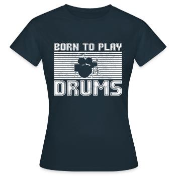 Jouer de la batterie - T-shirt Femme - marine - Devant - AI Model Female 172 dark (172cm)
