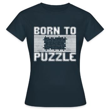 Puzzles - Women's T-Shirt - navy - Front - AI Model Female 172 dark (172cm)