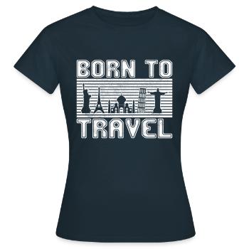 Reisen - Frauen T-Shirt - Navy - Vorne - AI Model Female 172 dark (172cm)