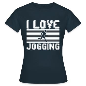 J’adore faire du jogging - T-shirt Femme - marine - Devant - AI Model Female 172 dark (172cm)
