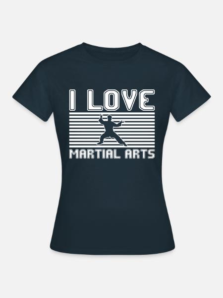I love martial arts - Frauen T-Shirt - Navy
