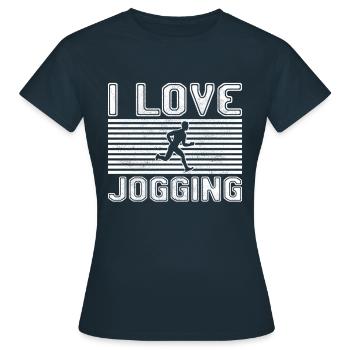 J’adore faire du jogging - T-shirt Femme - marine - Devant - AI Model Female 172 dark (172cm)