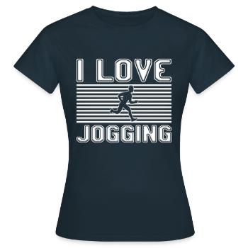 J’adore faire du jogging - T-shirt Femme - marine - Devant - AI Model Female 172 dark (172cm)