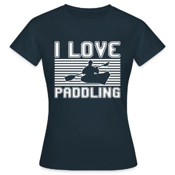 J’adore pagayer - T-shirt Femme - marine - Devant - AI Model Female 172 dark (172cm)