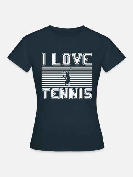 I love tennis - Frauen T-Shirt - Navy