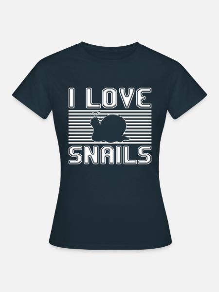 I love snails - Frauen T-Shirt - Navy