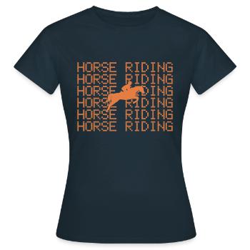 Horse riding - Women's T-Shirt - navy - Front - AI Model Female 172 dark (172cm)