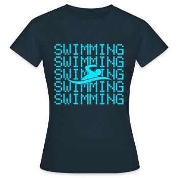 Nager - T-shirt Femme - marine - Devant - AI Model Female 172 dark (172cm)