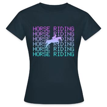 Horse riding - Women's T-Shirt - navy - Front - AI Model Female 172 dark (172cm)