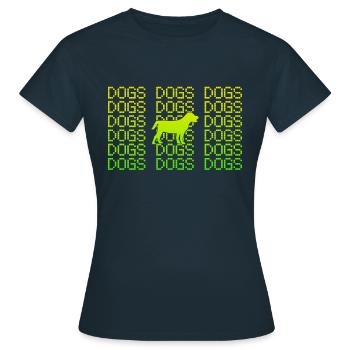 Canine - Women's T-Shirt - navy - Front - AI Model Female 172 dark (172cm)