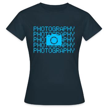 Photography - Women's T-Shirt - navy - Front - AI Model Female 172 dark (172cm)