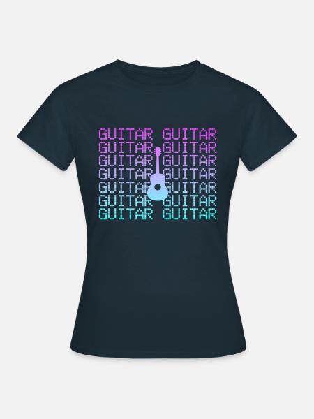 Gitarre - Frauen T-Shirt - Navy
