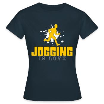 Faire du jogging - T-shirt Femme - marine - Devant - AI Model Female 172 dark (172cm)