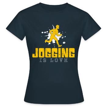 Dicton de jogging - T-shirt Femme - marine - Devant - AI Model Female 172 dark (172cm)