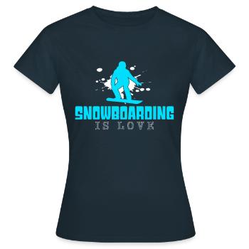 Snowboarding - Frauen T-Shirt - Navy - Vorne - AI Model Female 172 dark (172cm)