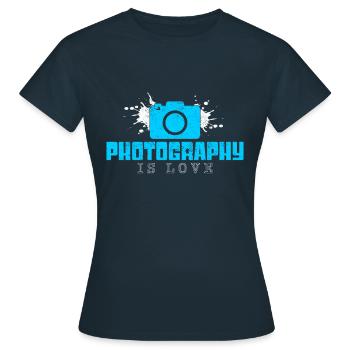 Photography - Women's T-Shirt - navy - Front - AI Model Female 172 dark (172cm)