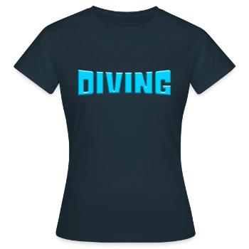 plonger - T-shirt Femme - marine - Devant - AI Model Female 172 dark (172cm)