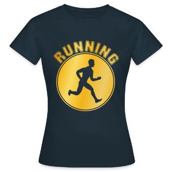 Faire du jogging - T-shirt Femme - marine - Devant - AI Model Female 172 dark (172cm)
