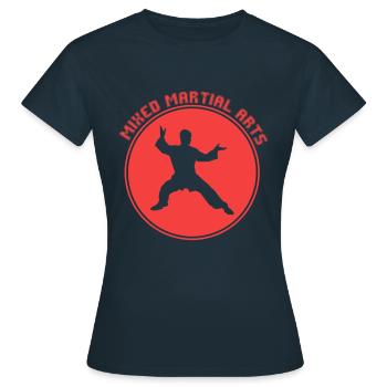 Kampfsport - Frauen T-Shirt - Navy - Vorne - AI Model Female 172 dark (172cm)