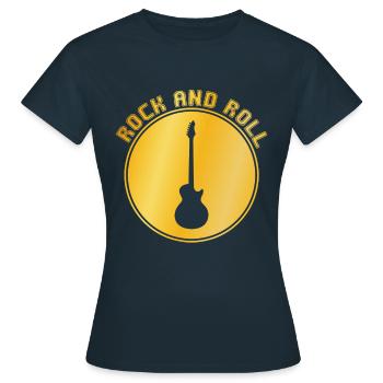 Rock and roll - T-shirt Femme - marine - Devant - AI Model Female 172 dark (172cm)