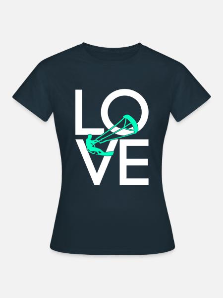 Kite surfen - Frauen T-Shirt - Navy