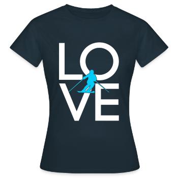 Ski - T-shirt Femme - marine - Devant - AI Model Female 172 dark (172cm)