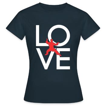 Kampfsport - Frauen T-Shirt - Navy - Vorne - AI Model Female 172 dark (172cm)