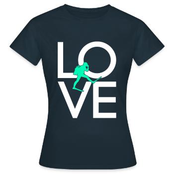 Plonger - T-shirt Femme - marine - Devant - AI Model Female 172 dark (172cm)
