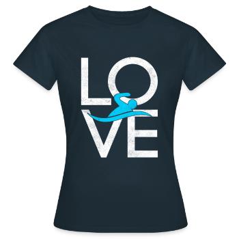 Nager - T-shirt Femme - marine - Devant - AI Model Female 172 dark (172cm)