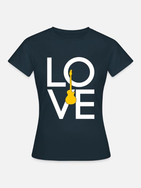 Elektro Gitarre - Frauen T-Shirt - Navy