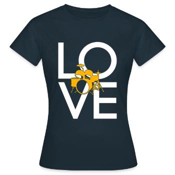 Percussion - T-shirt Femme - marine - Devant - AI Model Female 172 dark (172cm)