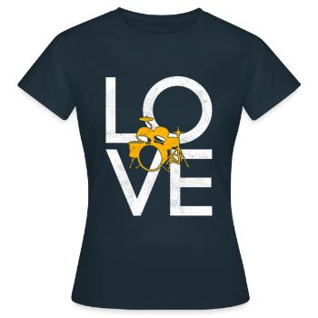 Percussion - T-shirt Femme - marine - Devant - AI Model Female 172 dark (172cm)