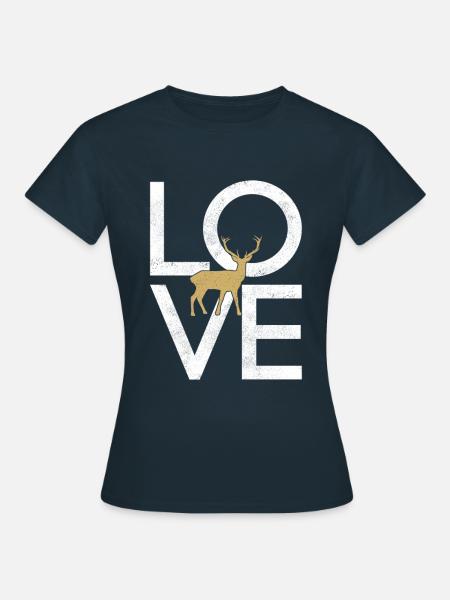 Hirsch - Frauen T-Shirt - Navy