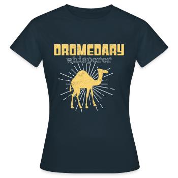 Dromedar Flüsterer - Frauen T-Shirt - Navy - Vorne - AI Model Female 172 dark (172cm)