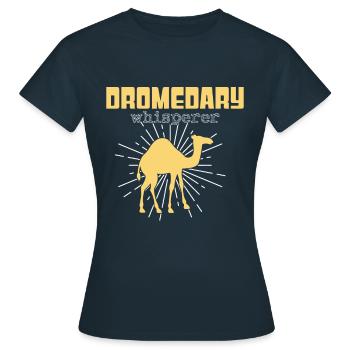 Dromedar Flüsterer - Frauen T-Shirt - Navy - Vorne - AI Model Female 172 dark (172cm)